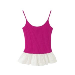Lace Stitching Fashion Tank